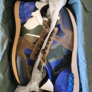 Valentino MESH FABRIC CAMOUFLAGE ROCKRUNNER SNEAKER - Original Price $837.00